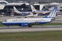N366UA @ LAX - United Airlines N366UA exitting RWY 25L after landing. - by Dean Heald