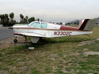 N3302C @ RIR - 1954 Beech E35 Bonanza at Flabob Airport, CA - by Steve Nation