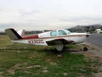 N3302C @ RIR - 1954 Beech E35 Bonanza at Flabob Airport, CA - by Steve Nation