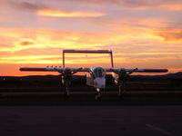 N415DF @ 307 - 460 Sunset at Hollister CDF Air Attack Base - by Capt . Jim Wilkins Atgs