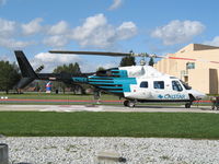 N29KH @ 5CL2 - CALSTAR 1981 Bell 222 at Saint Louise Hospital Helipad, Gilroy, CA - by Steve Nation