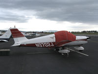 N9702J @ HWD - Piper PA-28-180 at stormy Hayward Air Terminal, CA - by Steve Nation