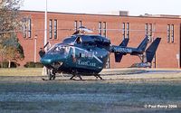 N485UM - Parked at Hertford County High School, the LZ for Ahoskie - by Paul Perry