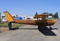 N158AE @ E27 - Chocolate Cessna 172D minus prop @ Elk Grove, CA - by Steve Nation