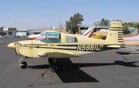 N9881L @ 1O3 - Scruffy 1974 Grumman American AA-1B @ sunny Lodi Airport, CA - by Steve Nation