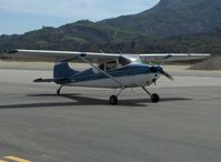 N2518D @ SZP - 1952 Cessna 170B, Continental C145-2 145 Hp, extended tail wheel, taxi to Runway 04 - by Doug Robertson