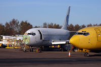 UNKNOWN @ BOH - EX SABENA 737-200 FOR SPARES - by barry quince