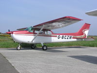 G-BCZM @ EGLA - Cessna 172 in sunny Cornwall - by Simon Palmer