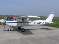 G-BMFZ @ EGLA - Reims Cessna 152 at Bodmin airfield - by Simon Palmer