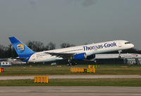 G-JMCE @ EGCC - Take off roll from 06L for Thomas Cooks B.757. - by Kevin Murphy