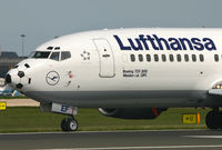 D-ABEF @ EGCC - Lufthansa's 737 football nose. - by Kevin Murphy