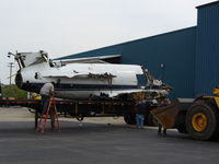 N500ES @ KRFD - Last photo of N500ES being hauled off for scrap - by Mark Pasqualino