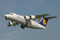 D-AVRJ @ EGCC - Lufthansa's good looking RJ. - by Kevin Murphy