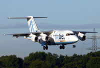 G-JEAY @ EGCC - Flybe RJ landing on 06R. - by Kevin Murphy