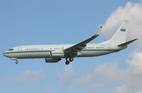 HZ-102 @ LHR - Saudi Royal flight on short finals to 27R. - by Kevin Murphy