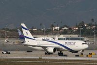 4X-EAE @ LAX - EL AL Israel Airlnes 4X-EAE being followed by Airport Police after arrival. - by Dean Heald