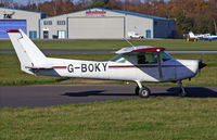 G-BOKY @ BOH - Cessna 152 11 - by Les Rickman