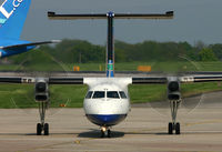 G-BRYV @ EGCC - Face to face with the BA Dash 8 - by Kevin Murphy