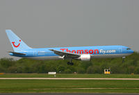 G-OBYD @ EGCC - Thomsonfly 767 coming into 06L. - by Kevin Murphy