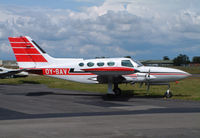 OY-SAV @ BOH - Cessna 402B - by Les Rickman