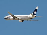 N318AS @ KLAS - Alaska Airlines / 2003 Boeing 737-990 - Departing RWY 25L - by Brad Campbell