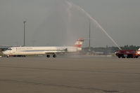 OE-LMD @ VIE - Austrian Airlines MD83 after its last commerical flight - by Yakfreak - VAP