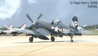 N45NL @ LFI - The Collings Foundation Night Corsair headed down the crowdline - by Paul Perry