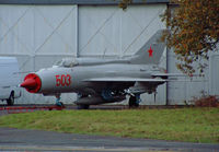 G-BRAM @ BOH - Mikoyan MiG-21PF (G-BRAM) - by Les Rickman
