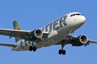 N912FR @ LAX - Frontier Airlines N912FR (FLT FFT406) from Denver Int'l (KDEN) on final approach to RWY 24R. - by Dean Heald