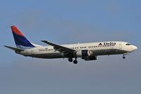 N3747D @ LAX - Delta Airlines N3747D (FLT DAL9799) from Metropolitan Oakland Int'l (KOAK) on final approach to RWY 24R. - by Dean Heald