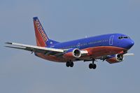 N616SW @ LAX - Southwest Airlines N616SW (FLT SWA756) from Norman Y Mineta San Jose Int'l (KSJC) on final approach to RWY 24R. - by Dean Heald