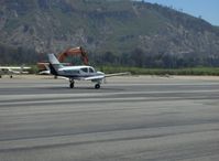 N4638W @ SZP - 1977 Rockwell 112TC-A TURBO ALPINE COMMANDER, Lycoming TIO-360-C1A6D 210 Hp, takeoff roll Runway 22 - by Doug Robertson