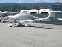 N419JS @ SCA - 2004 Diamond Aircraft DA-40 with cockpit cover @ San Carlos Municipal Airport, CA - by Steve Nation