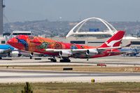 VH-OEJ @ LAX - Qantas VH-OEJ Wunala Dreaming (FLT QFA8) departing RWY 25R enroute to Sydney Int'l (YSSY). - by Dean Heald
