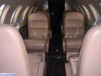 N340QS @ KBLM - interior of jet on the way to West Palm Beach - by William Hughes