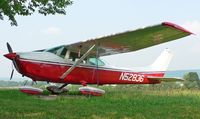 N52836 @ N05 - Red and white 1974 Cessna Skylane gleams in the hot summer sun. - by Daniel L. Berek