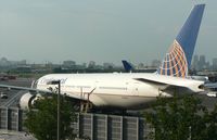 N79011 @ EWR - Getting decent views from the EWR monorail can be tricky, such as this CO 772 sitting it out on a hazy summer afternoon. - by Daniel L. Berek