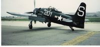 N7825C @ CMA - 1949 Grumman F8F-2 BEARCAT, P&W R-2800-34W Double Wasp 2,100 Hp, taxi to Ruway 26 - by Doug Robertson