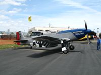 N5460V @ WVI - California Warbirds P-51D 44-72192 as Little Sandra PE-X 44-14111 (starboard side) @ Watsonville Municipal Airport, CA - by Steve Nation