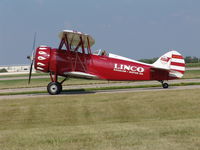 N13918 @ OSH - Bob Wagner in the Linco Waco CTO - by Charlie Pyles