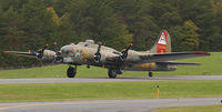 N93012 @ MTV - 1944 Boeing B17G Nine-O-Nine in at Blue Ridge Airport in Martinsville Va. - by Richard T Davis