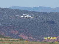 N130SL @ SEZ - N130SL Leaving Sedona Airport - by John Madzik
