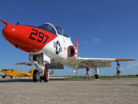 167077 @ IAG - All Business Navy trainer on display - by Jim Uber