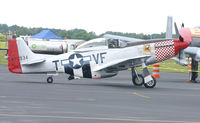 N513PA @ DAN - XB-HVL VF-T  P-51 Mustang Shangri-La in Danville Va. - by Richard T Davis