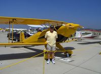 N1017U @ CMA - Pat Quinn of SZP with his beautiful 1939 Bucker Jungmann C.A.S.A. 1.131., Lycoming O-360 180 Hp upgrade - by Doug Robertson