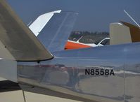 N8558A @ CMA - 1949 Beech A35 BONANZA, Continental E-185-11 205 Hp, polished finish - by Doug Robertson