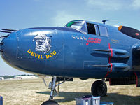 N9643C @ OSH - B-25J in Marie Corp colors - by Jim Uber