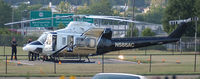 N586AC @ DAN - 1990 Bell 412 at Danville Lifesaving Crew Heliport  in Va. - by Richard T Davis