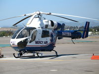 N411MA @ CRQ - Mercy Air 2001 MDD MD900 on standby @ McClellan-Palomar Airport, CA - by Steve Nation