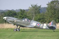 G-CCZP @ EGLG - Spitfire 26 - scaled down replica - by Simon Palmer